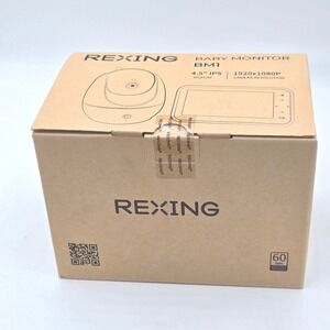 Rexing BM1 Baby Monitor 4.5 Inch IPS 1920x1080p HD‎ Video Night Vision, New